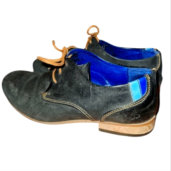 John Fluevog Radio CBC Derby Leather Shoes - Picture 2 of 12